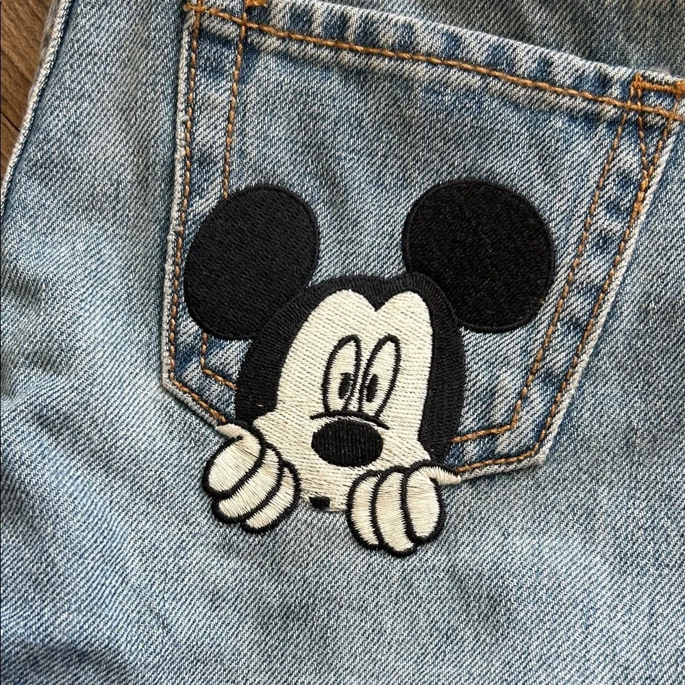 Disney Embroidered Minnie Mickey girlfriend fit Jeans